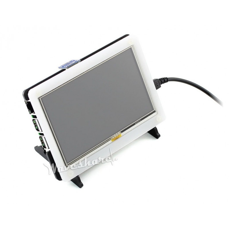 Obudowa do Raspberry Pi 2/B+ i ekranu LCD TFT 5'' - czarno-biała