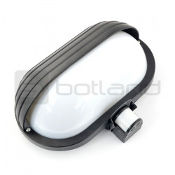 Oprawa ścienna z czujnikiem PIR - 60 W - czarna