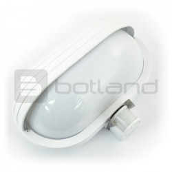 Oprawa ścienna z czujnikiem PIR - 60 W - biała