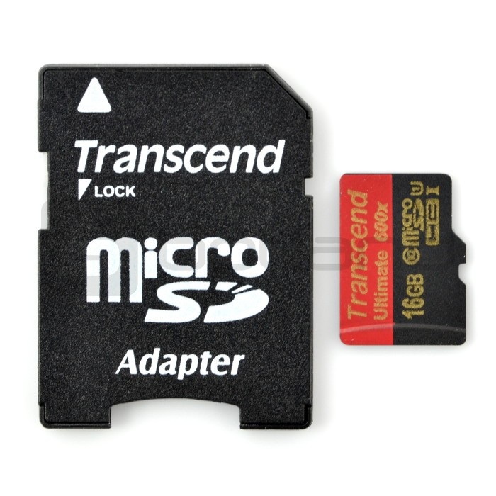 Karta pamięci Transcend Ultimate microSD / SDHC 16GB 600x UHS-I klasa 10 z adapterem
