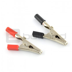 Złącze krokodylkowe z gnizdem typu banan - 2szt.