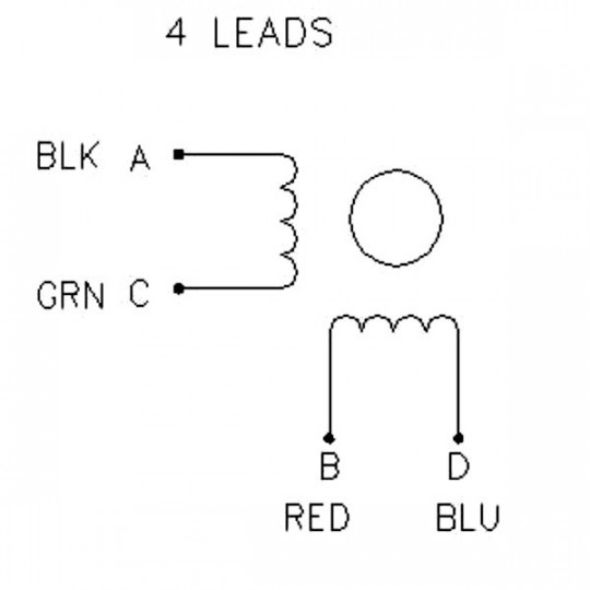 Кроковий двигун JK42HS40-0404 200 кроків/об 12V/0.4A/0.4Nm