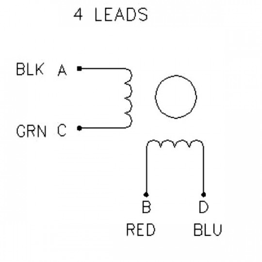 Кроковий двигун JK42HS40-1704 200 кроків/об 2.8V/1.7A/0.4Nm