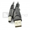 Przewód USB A - wtyk DC 5,5/2,1mm - 0,8m - zdjęcie 2