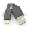 Przewód USB A - Lightning 8  - płaski 1m - zdjęcie 2