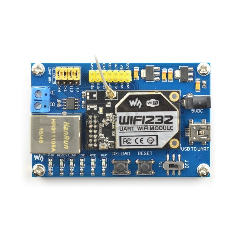 WiFi232 Eval Kit - moduł główny WiFi501 oraz układ WiFi232B