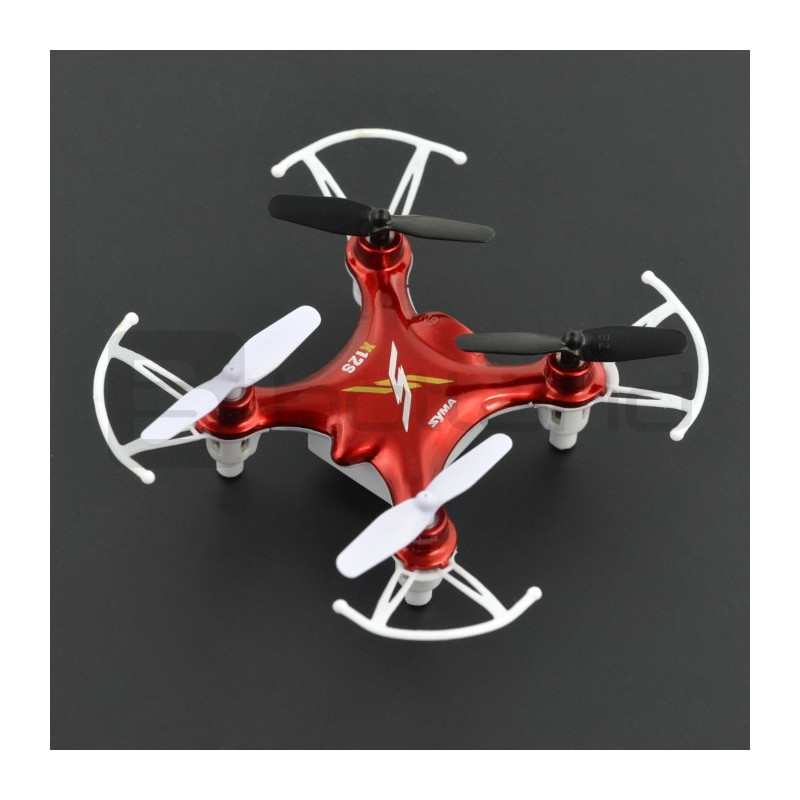 Dron quadrocopter Syma X12S Nano 2.4GHz - 7cm - czerwony