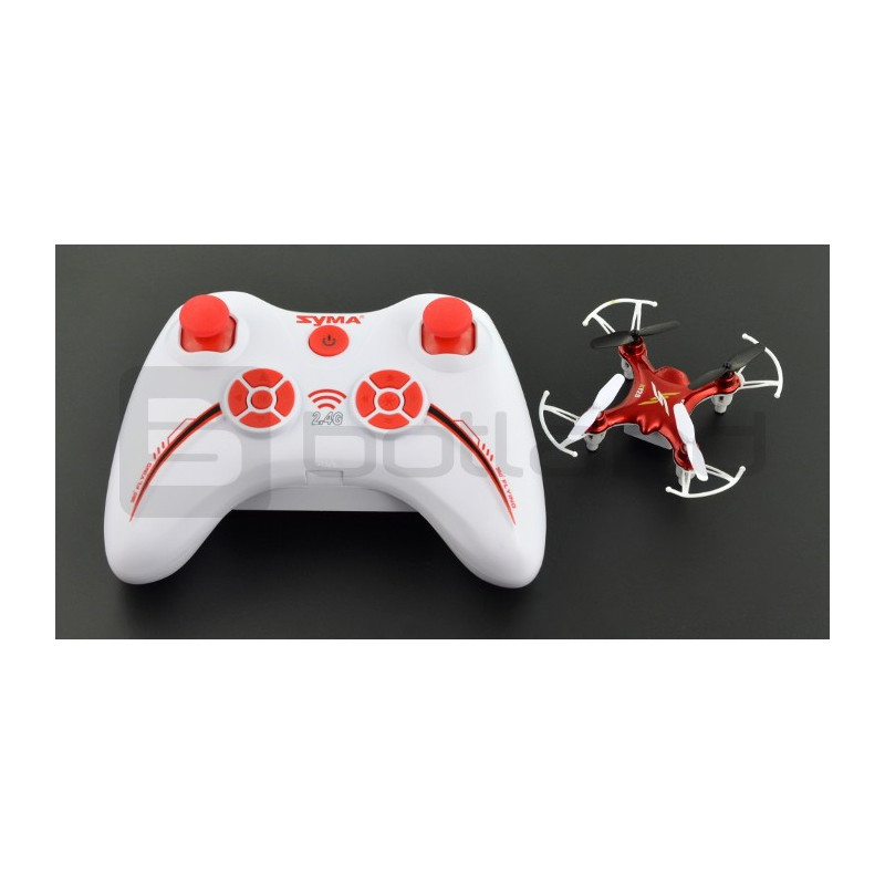 Dron quadrocopter Syma X12S Nano 2.4GHz - 7cm - czerwony