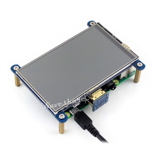 Резистивний РК-дисплеї IPS сенсорний екран 4 дюйми 800x480 пікселів HDMI + GPIO для Raspberry Pi - Waveshare 12030