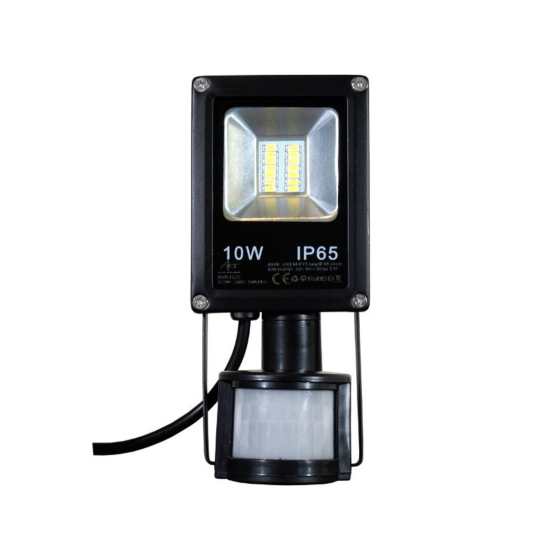 Lampa zewnętrzna LED ART PIR z czujnkiem ruchu, 10W, 600lm, IP65, AC80-265V, 4000K - biała neutralna