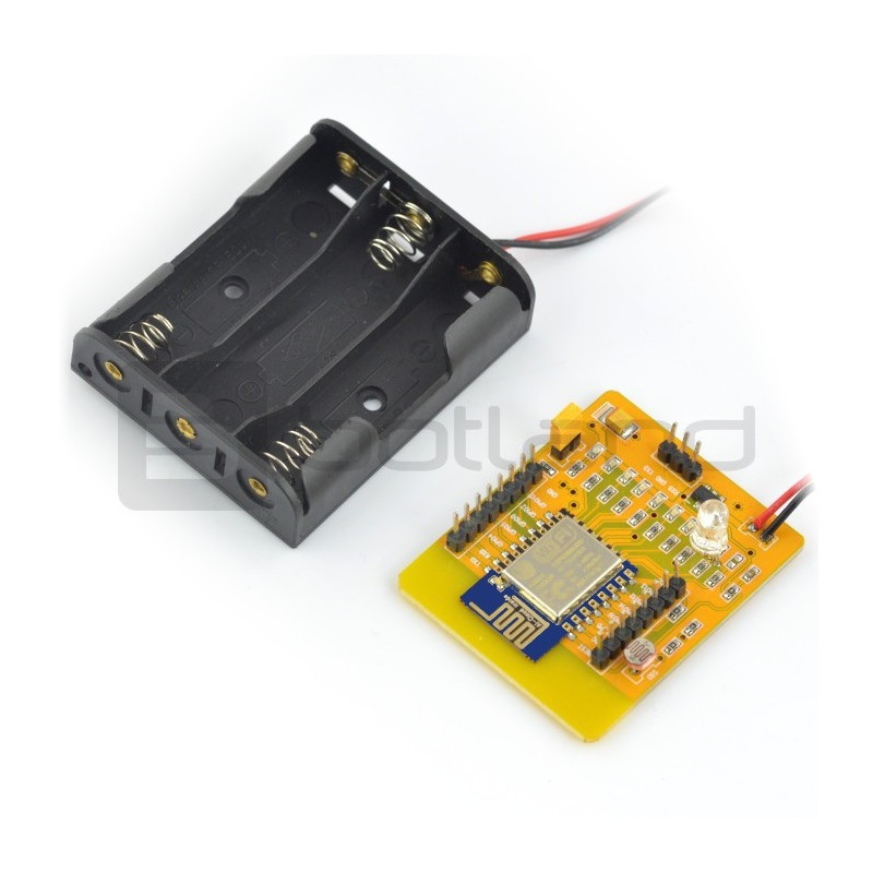 Yellow Board ESP8266 - moduł WiFi ESP-12 + koszyk na baterie
