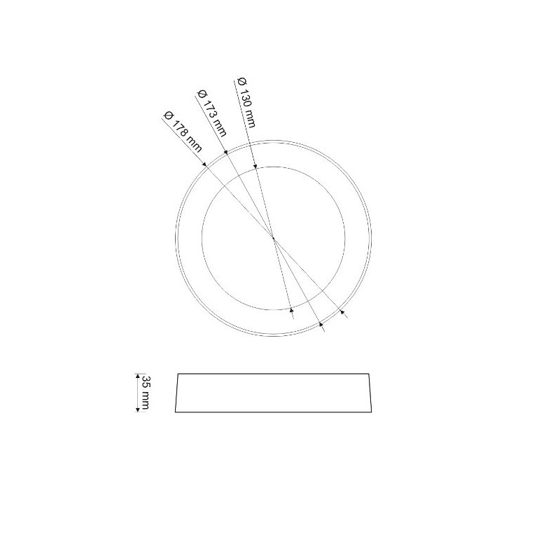 Panel LED ART natynkowy okrągły 18cm, 12W, 720lm, AC80-265V, 4000K - biała neutralna