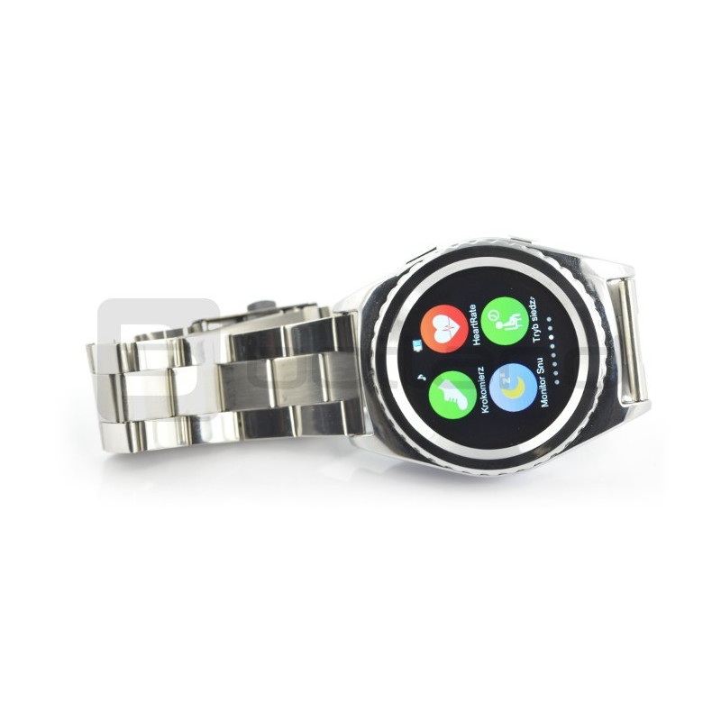 SmartWatch NO.1 G4 srebrny - inteligetny zegarek