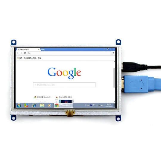 Сенсорний екран B - резистивний РК-TFT 5'' 800x480px HDMI + USB Rev. 2.1 для Raspberry Pi - Waveshare 10737