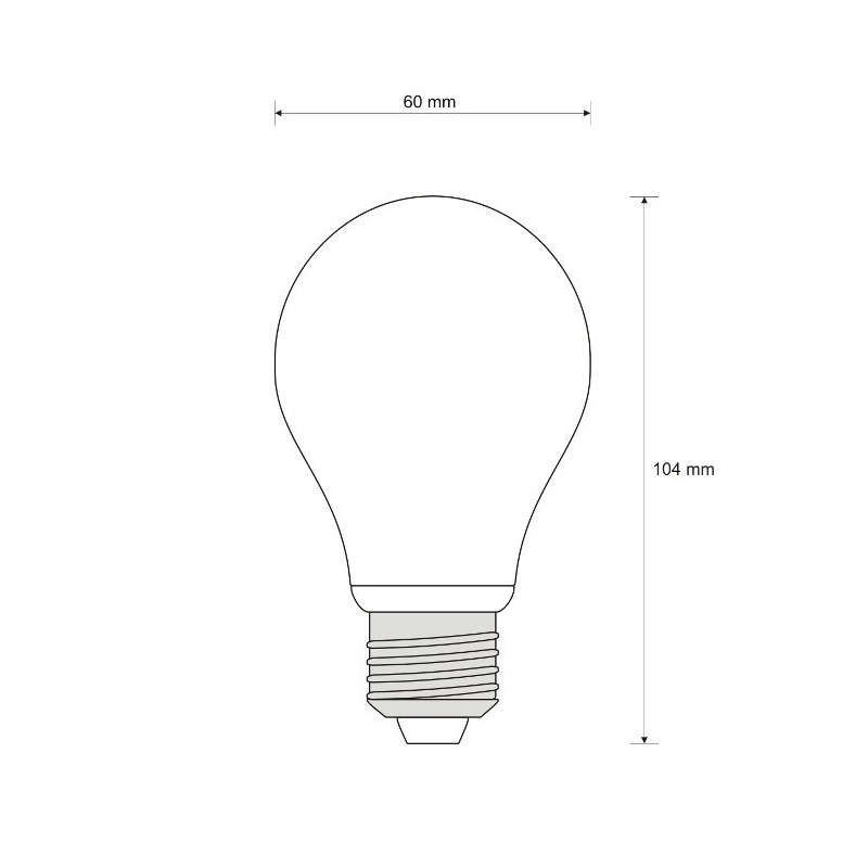 Żarówka LED ART E27, 7W, 500lm, barwa ciepła