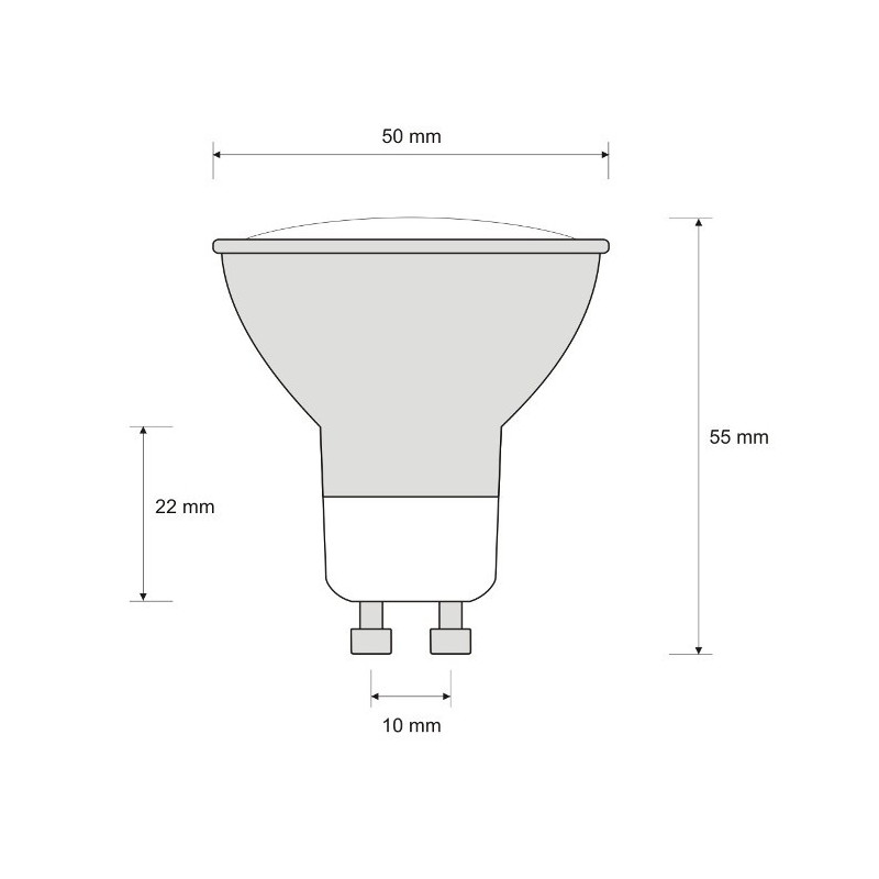 Żarówka LED ART, GU10, 4,6W, 410lm, barwa ciepła