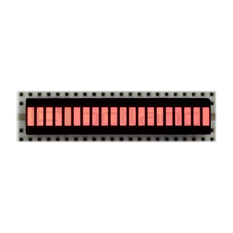 Wyświetlacz LED linijka LN-BP020HR - 20-segmentowy - czerwony