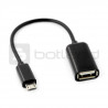 Adapter usb - microusb czarny otg - zdjęcie 1