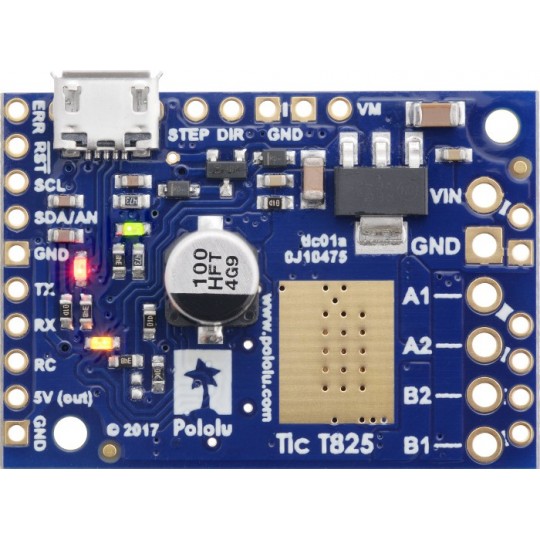 Tic T825 - USB-контролер крокового двигуна 45 В/2,5 А - Зібраний - Pololu 3130