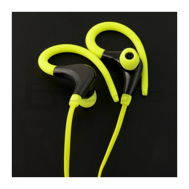 Słuchawki douszne bezprzewodowe  z mikrofonem Art AP-BX61-G - limonkowe