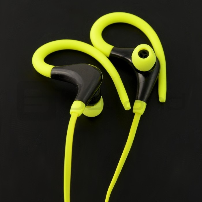Słuchawki douszne bezprzewodowe  z mikrofonem Art AP-BX61-G - limonkowe
