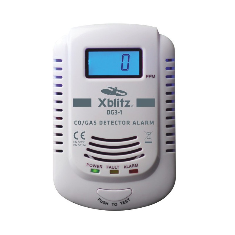 Czujnik czadu i gazu - Xblitz CO / GAS Alarm DG3-1