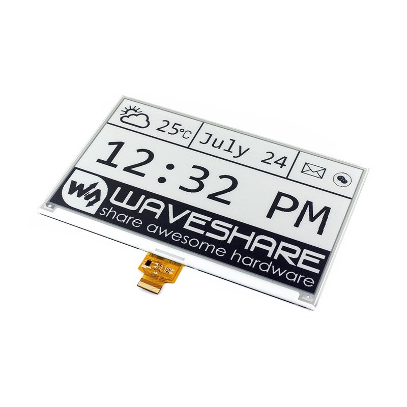 Waveshare E-paper E-Ink 7,5'' 640x384px - wyświetlacz (bez modułu)