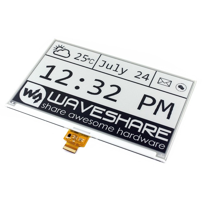 Waveshare E-paper E-Ink 7,5'' 640x384px - wyświetlacz (bez modułu)