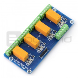 Moduł przekaźnika 4 kanały - styki 1A 125VAC / 2A 30VDC - 5V