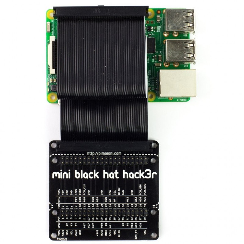 Mini Black HAT Hack3r - nakładka dla Raspberry Pi - zmontowana