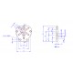 MakeBlock 61802 - uchwyt silnika DC-25 B - niebieski - 2szt. MakeBlock 61802 - uchwyt silnika DC-25 B - niebieski - 2szt.
