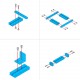 MakeBlock 60014 -belka ślizgowa 0824-064 - niebieski - 2szt. MakeBlock 60014 -belka ślizgowa 0824-064 - niebieski - 2szt.