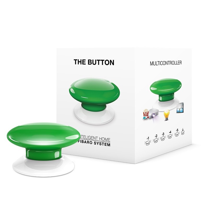 Fibaro Button - przycisk automatyki domowej - żółty