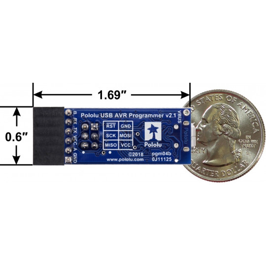 USB-программатор AVR v2.1 - microUSB 3.3V/5V - Pololu 3172
