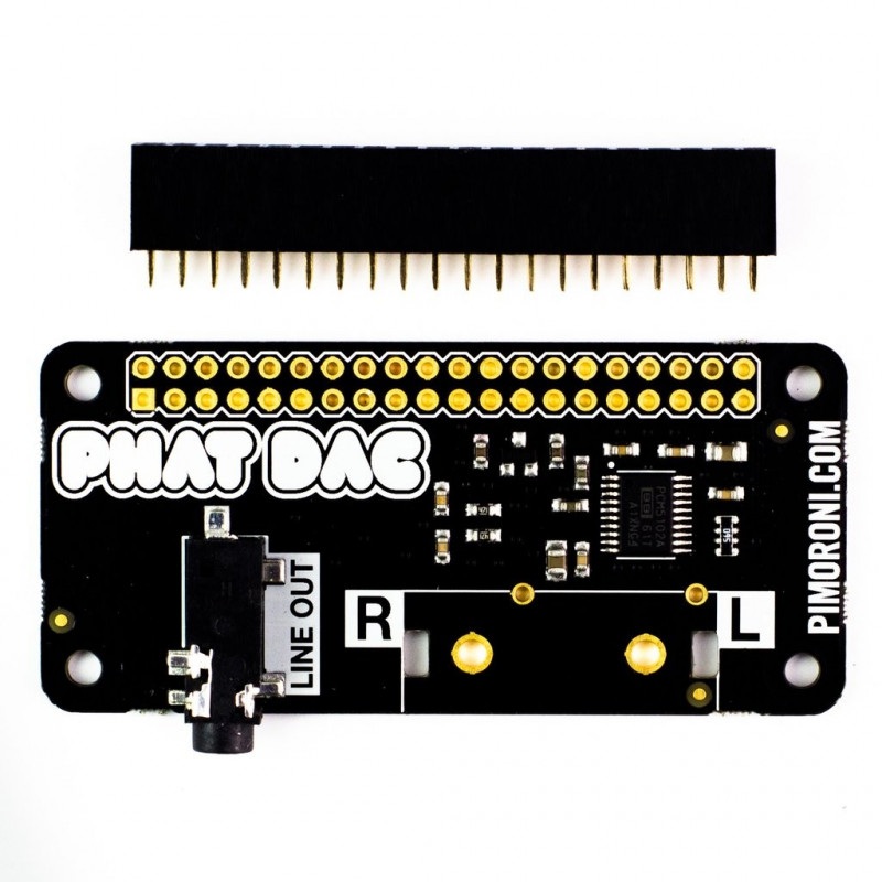 pHAT DAC - karta dźwiękowa do Raspberry Pi 3B+/3/2/B+/A+/Zero