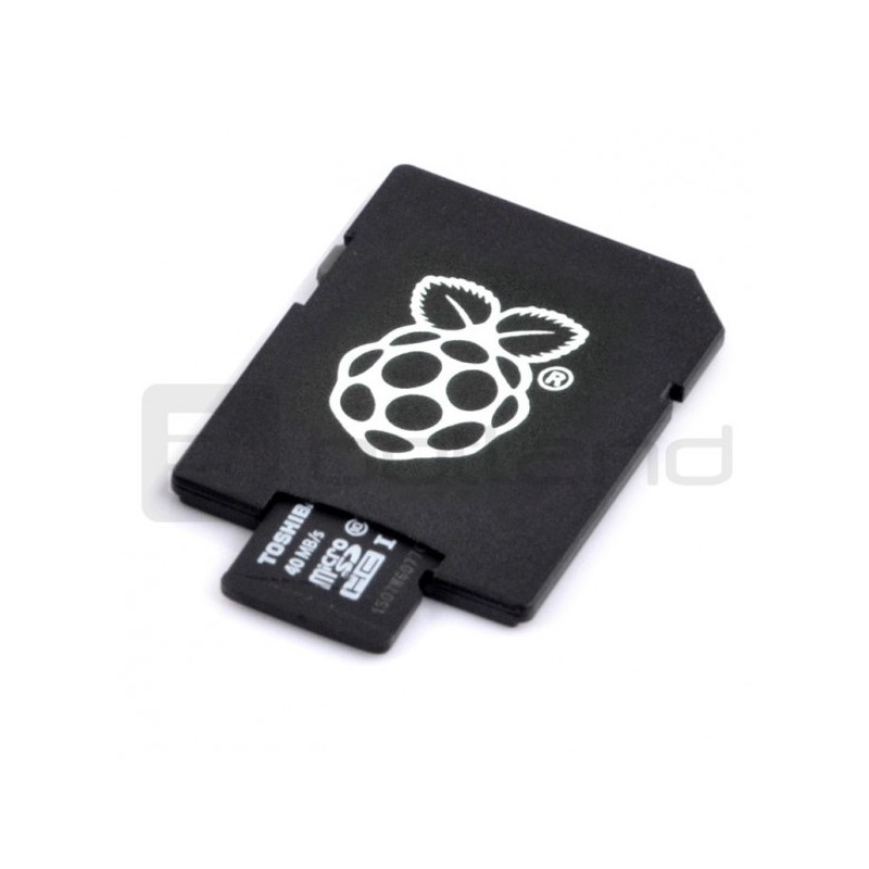 Zestaw startowy Raspberry Pi 3 B+ WiFi + czerwono-biała obudowa + oryginalny zasilacz + karta microSD