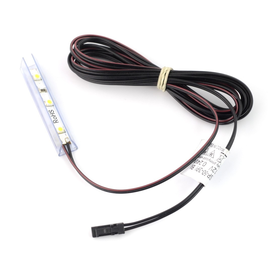 Oświetlenie LED do półek NSP-50 - 3diody, czerwony - 12V / 0.24W