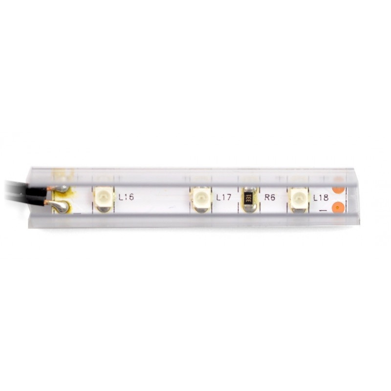 Oświetlenie LED do półek NSP-50 - 3diody, czerwony - 12V / 0.24W