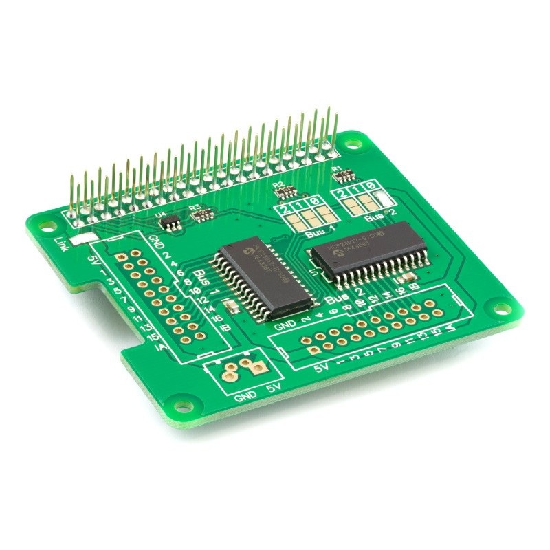 IO Pi Plus MCP23017 - ekspander do Raspberry Pi - 32 pinów I/O