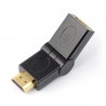 Przejściówka HDMI kątowa, łamana - gniazdo - wtyk - zdjęcie 1