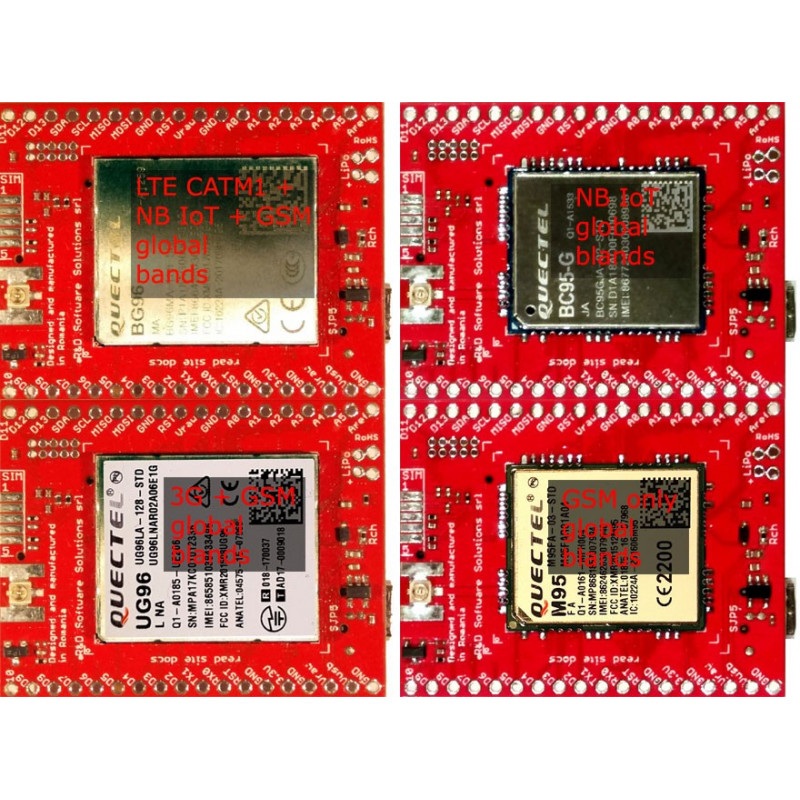 Moduł xyz-mIOT 2.09 BG95 Quad Band GSM + GPS + HDC2010, DRV5032 i CCS811  - do Arduino i Raspberry Pi