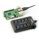 uGo UHU-1012 - aktywny HUB 10-portowy USB 2.0 z włącznikiem i zasilaczem 5V/2A dla Raspberry Pi uGo UHU-1012 - aktywny HUB 10-portowy USB 2.0 z włącznikiem i zasilaczem 5V/2A dla Raspberry Pi