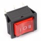 Przełącznik kołyskowy RS203-6C3R - 250V/16A - czerwony Przełącznik kołyskowy RS203-6C3R - 250V/16A - czerwony