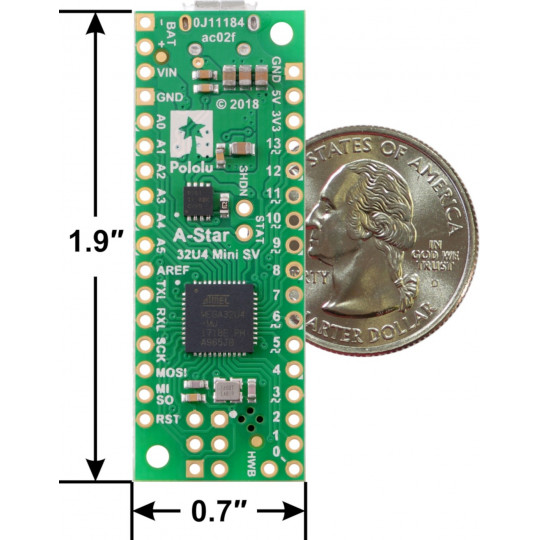 A-Star 32U4 Mini SV - Atmega32u4 - Pololu 3145