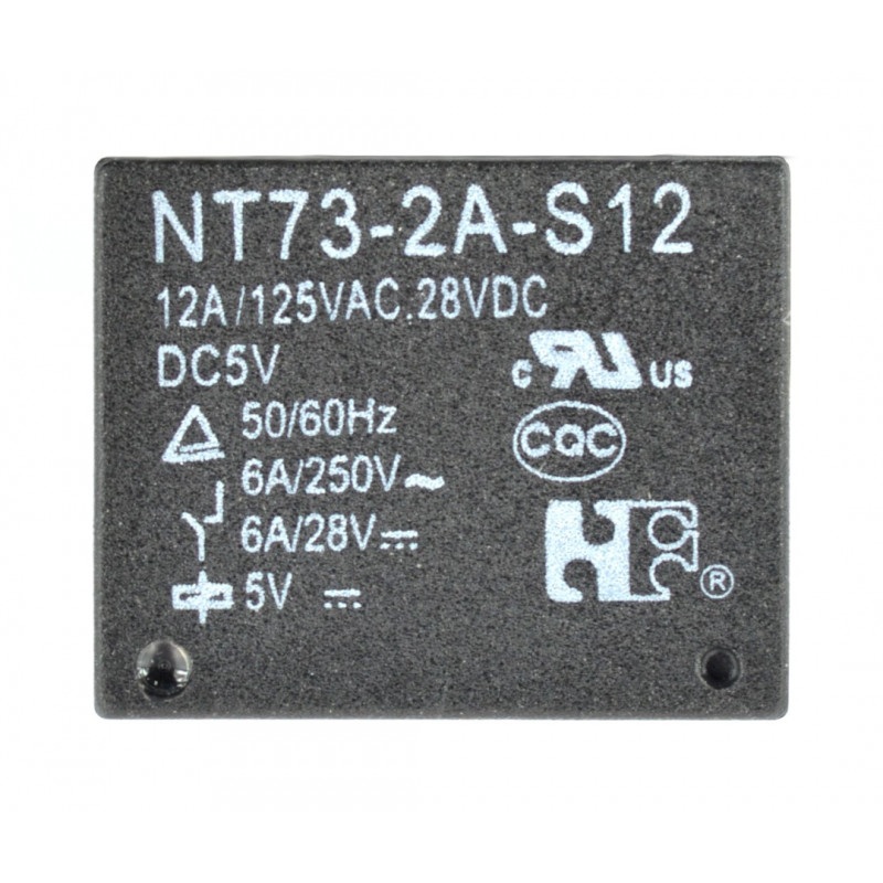 Przekaźnik NT73-2AS12-05 - cewka 5V, styki 2x 12A/125VAC