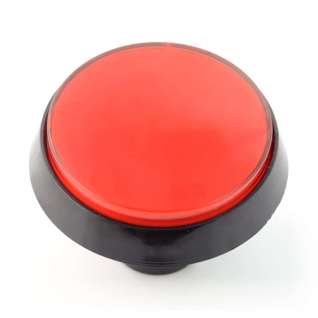 Big Push Button 6cm - czerwony - pochyły