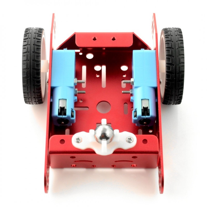 Red chassis 2WD 2-kołowe, metalowe podwozie robota z napędem