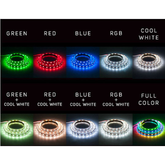 Світлодіодна стрічка SK6812 RGBW - цифрова, адресна - IP65 144 світлодіодів/м, 43,2 Вт/м, 5 В - 1 м