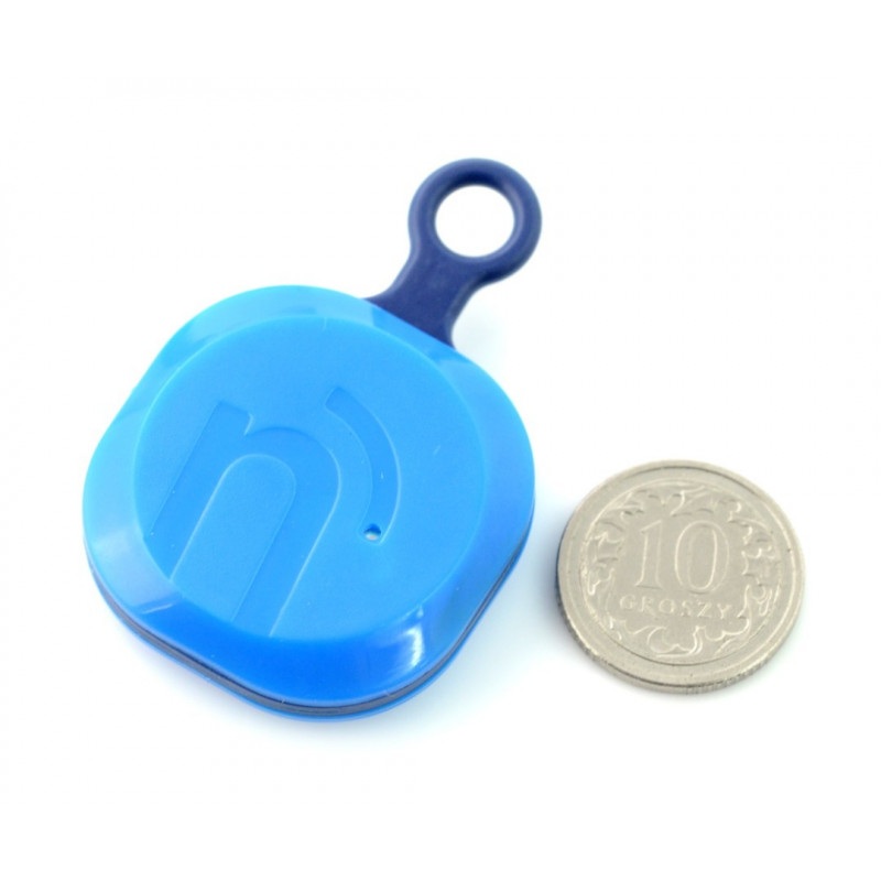 NotiOne Play - lokalizator Bluetooth z buzzerem i przyciskiem - niebieski