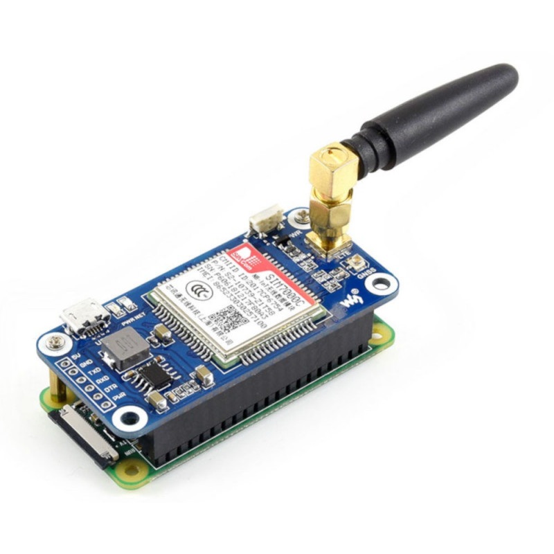 Waveshare Shield Shield NB-IoT/LTE/GPRS/GPS SIM7000C - nakładka dla Raspberry Pi 3B+/3B/2B/Zero